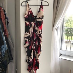 Print drape dress
